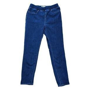 Madewell Size 28 Pull On Jeans Elastic Waist Skinny Dark Stretch Denim Cropped